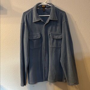 DEX fleece button down size large